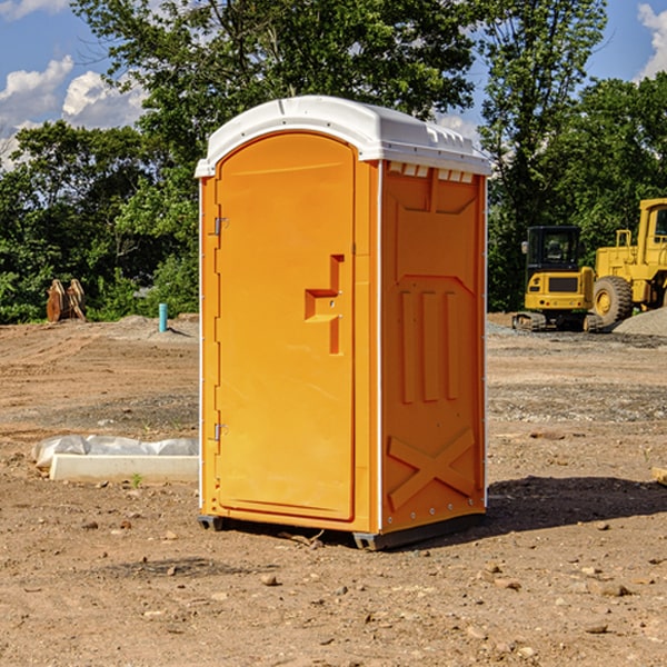 how often are the porta potties cleaned and serviced during a rental period in Dunn